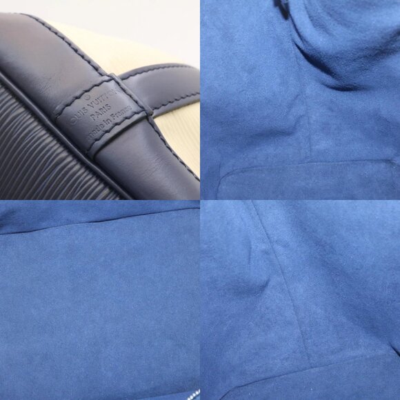 LOUIS VUITTON Epi Petit Noe Bicolor Shoulder Bag White Navy M40881 LV Auth 23256 - Picture 12 of 14